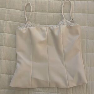 Zara White Bustier Top